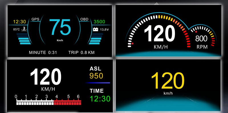 Universal HD retrofit projector car display 36